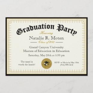 Diploma Graduation Party Invitation