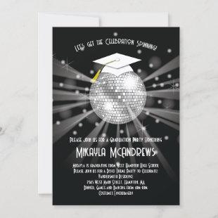 Disco Ball Graduation Party Invitation