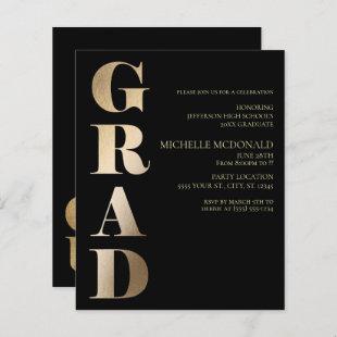 Discount Bold Grad, Gold Foil Graduation Party