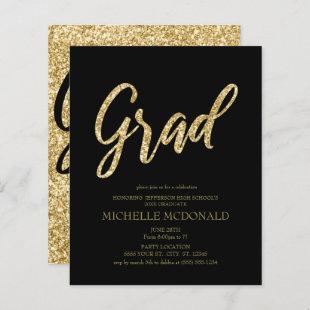 Discount Gold Glitter and Black Graduation Party