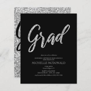 Discount Silver Glitter and Black Graduation Party