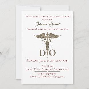 DO Ostopathic Physician Graduation Party Invitation