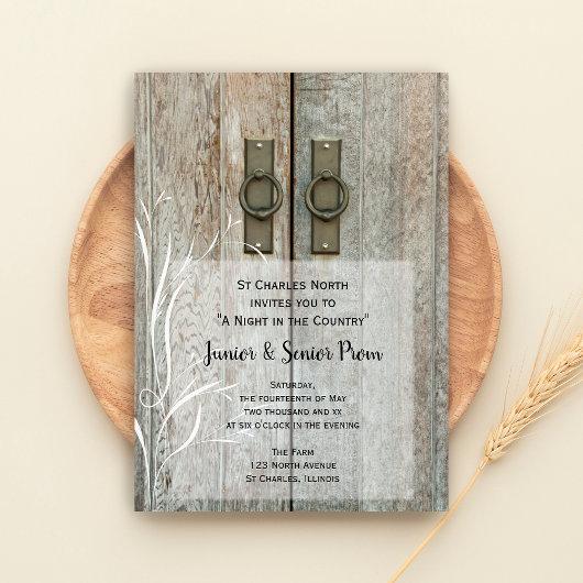 Double Barn Doors Country Junior / Senior Prom Invitation