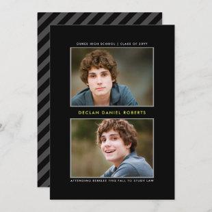 Doubly Striped Graduation Announcement