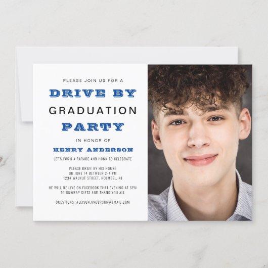 Drive By Graduation Party Simple Photo Invitation
