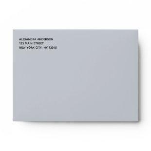 Dusty Blue Simple Minimalist Colored Envelope