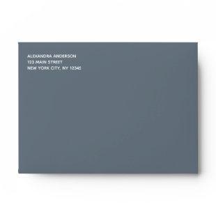 Dusty Blue Simple Minimalist Colored Envelope