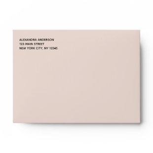 Dusty Pink Simple Minimalist Colored Envelope