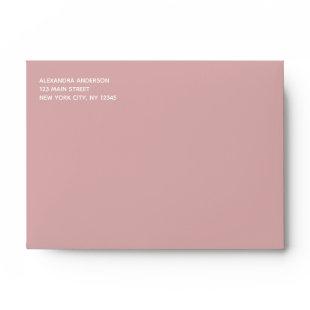 Dusty Rose Pink Simple Minimalist Colored Envelope