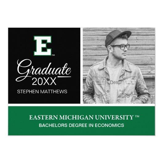 Eastern Michigan Logo Graduation Invitation