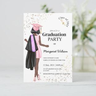 Editable Commencement College Graduation Invitation