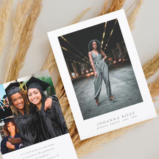 Editable Elegant Text Photo University Graduation Announcement