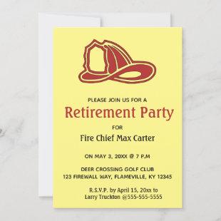 Editable Fire Fighter's Hat Retirement Invitation