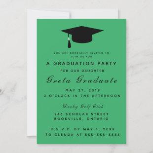 Editable Graduation Hat Party Invitation