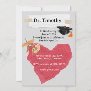 Editable Medical Student graduation invitation