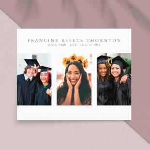 Editable Multi Photo High School Graduation Announ