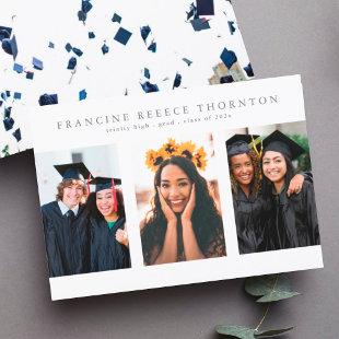 Editable Multi Photo High School Graduation Announcement