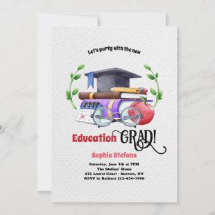Education Graduation Party Invitation