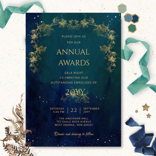 Elegant Blue Starry Night Awards / Gala Night   Invitation