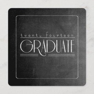 Elegant Chalkboard Graduation Square Invite
