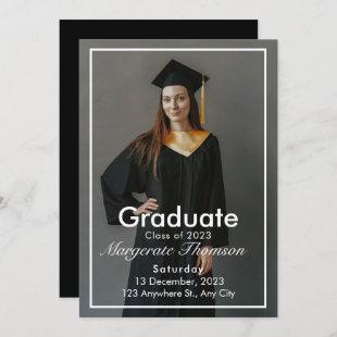 Elegant Chic Typography Graduation Party  Invitation