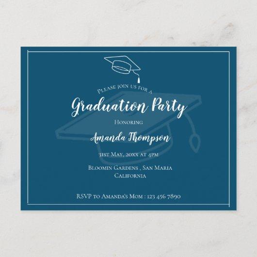 Elegant Class Of 2023 Photo Graduation Party Post Postcard