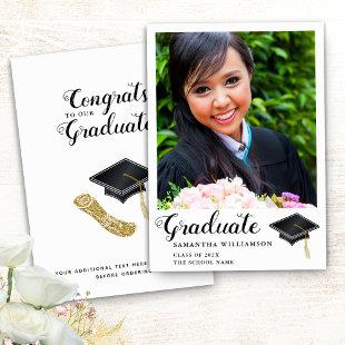 Elegant Class of 2024 Graduate Photo Graduation Announcement
