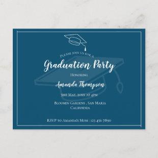 Elegant Class Of 2024 Photo Graduation Party Post Postcard