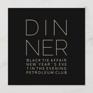 Elegant Dinner Invitation Card