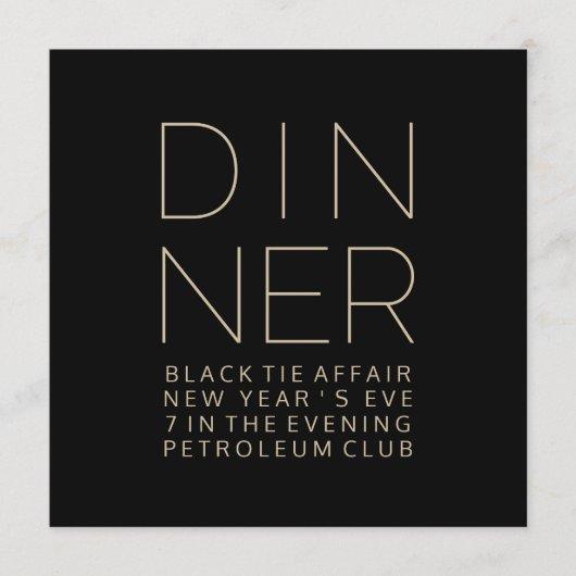 Elegant Dinner Invitation Card