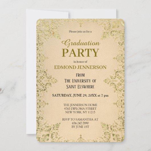 Elegant Formal Gold 2023 Graduation Party Invitation