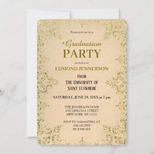 Elegant Formal Gold 2024 Graduation Party Invitation