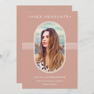 Elegant Frame | Terracotta Photo Graduation Announcement