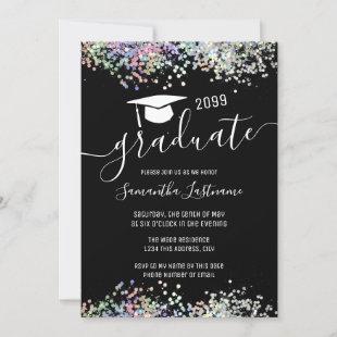 Elegant Gliter Graduate Class of 2022 Invitation