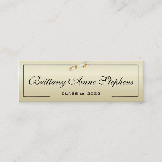 Elegant Gold Diploma Name Card Insert