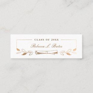 Elegant Gold Graduate Name Card