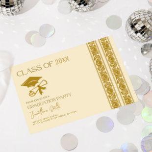 Elegant Gold Graduation Party Invitation