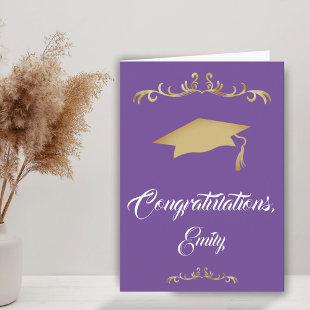 Elegant Gold Ornament Congratulations Graduate Card