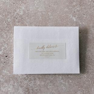 Elegant Gold Wedding Guest Address Labels