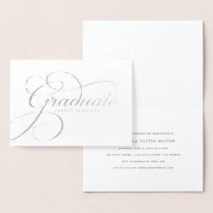 Elegant Graduate Real Foil Script Foil Card