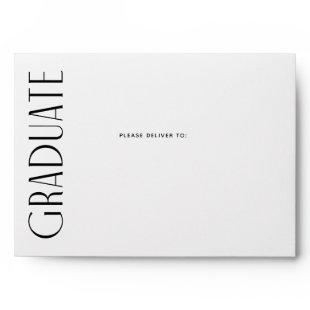 Elegant Graduate Type Graduation Return Address Envelope