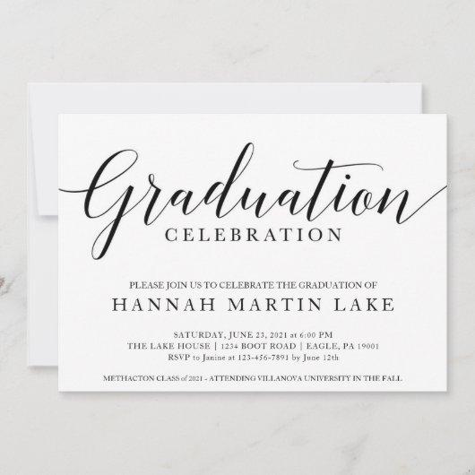 Elegant Graduation Celebration Invitation