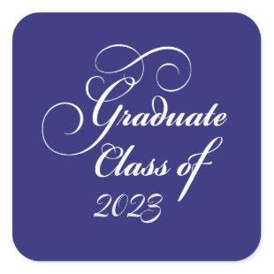 Elegant Graduation Class 2023 Blue Envelope Seal