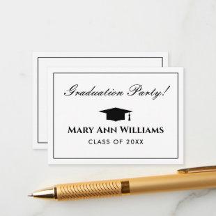 Elegant graduation party enclosure cards