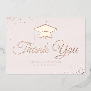 elegant graduation thank you card