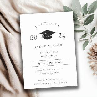 Elegant Minimal Clean Simple Graduation Party Invitation