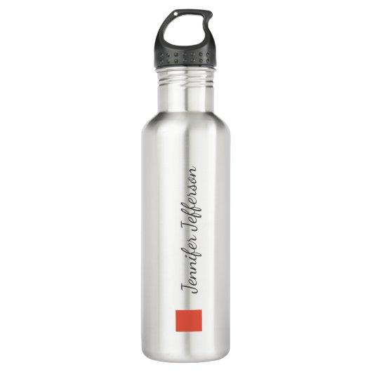Elegant Modern Handwriting Plain Professional Stainless Steel Water Bottle