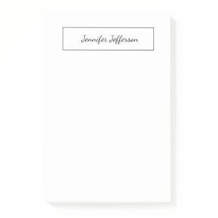 Elegant Modern Handwritten Plain Professional Post-it Notes