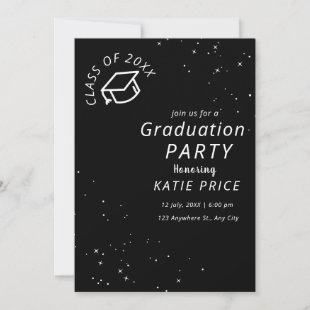 elegant modern typography Graduation Invitations