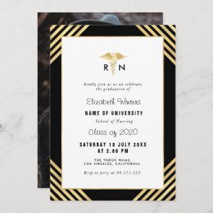 Elegant nursing graduation party invitation